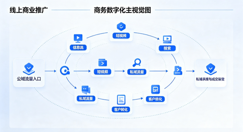 秀屿区线上商业推广怎么做？全域流量闭环搭建与低成本转化实战指南